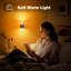 Black And Glossy Night Light With Bubble Acrylic Columns And Amber Light-116928064
