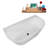 63" Streamline Soaking Freestanding Tub and Tray With Internal Drain-101697718