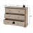 Loegan Wooden Dresser With 3 Drawers & Floral Carved Accents-112762883