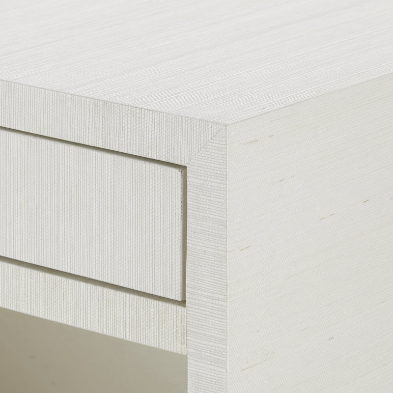 Florence 2-Drawer End Table, Sand White