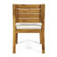 Ensemble de salle à manger d'extérieur en bois d'acacia extensible 6 places avec coussins, sablé naturel et beige