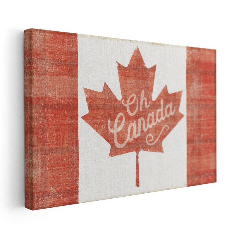 «Oh Canada Flag», reproduction d'art sur toile, H 40 po x l 60 po