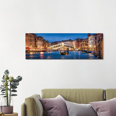 Rialto Bridge Panorama by Jan Becke - Wrapped Canvas Gallery-Wrapped Canvas Giclée