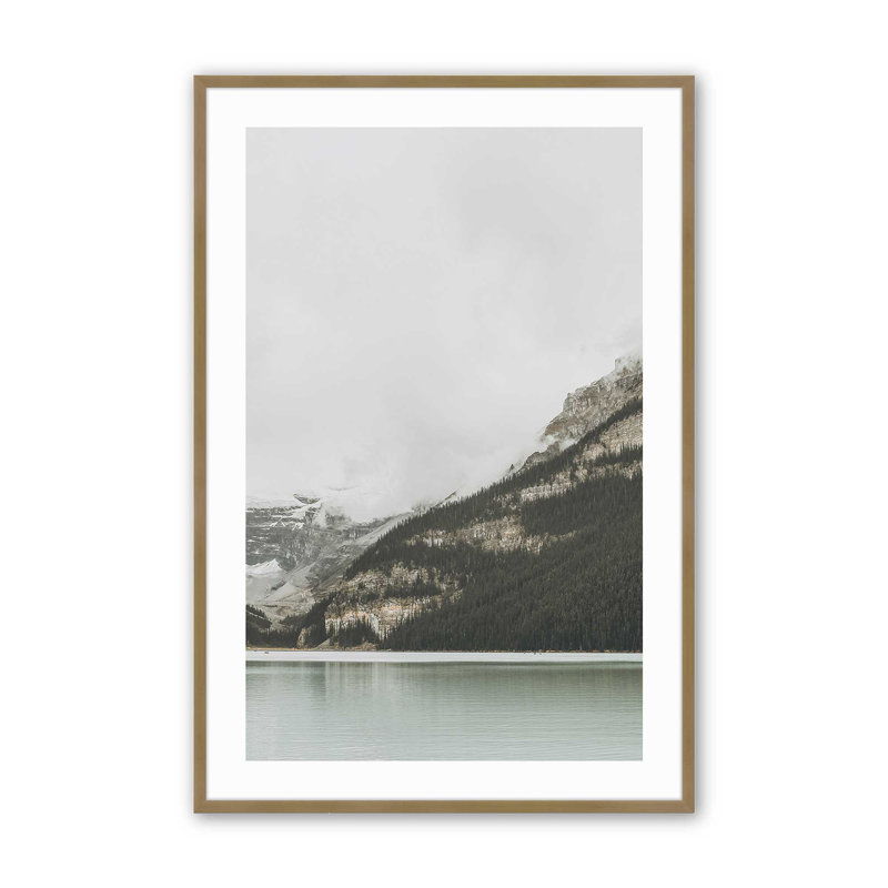 Impression Mystic Mountain View II, Cadre doré brossé, H 25,25 po x l 19,25 po x P 1,25 po