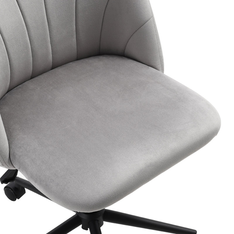 Torrin Velvet Office Chair, Grey