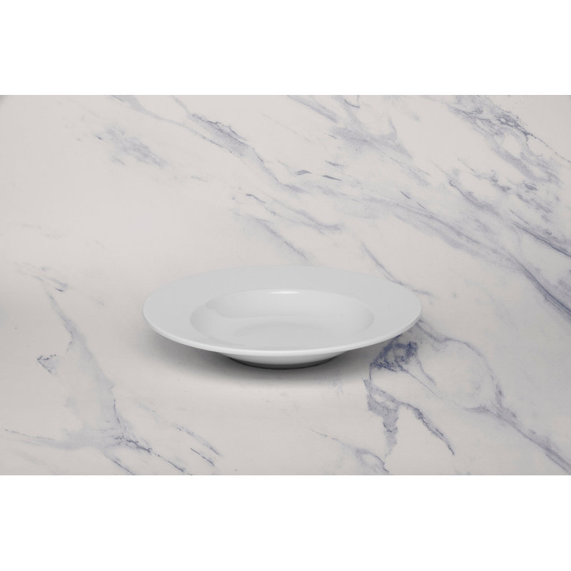 Assiette creuse en porcelaine | Ivoire | Paquet de 12 | 9 po