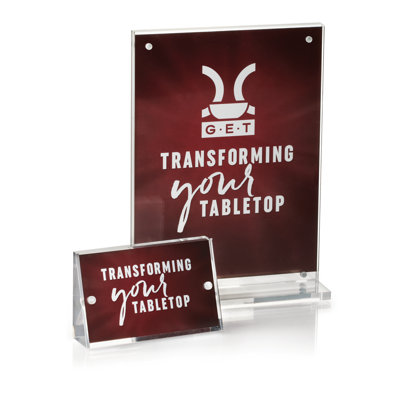 GET SGN-37 Short Magnetic Plastic Sign Holder, 3.5"x 2.25", Acrylic