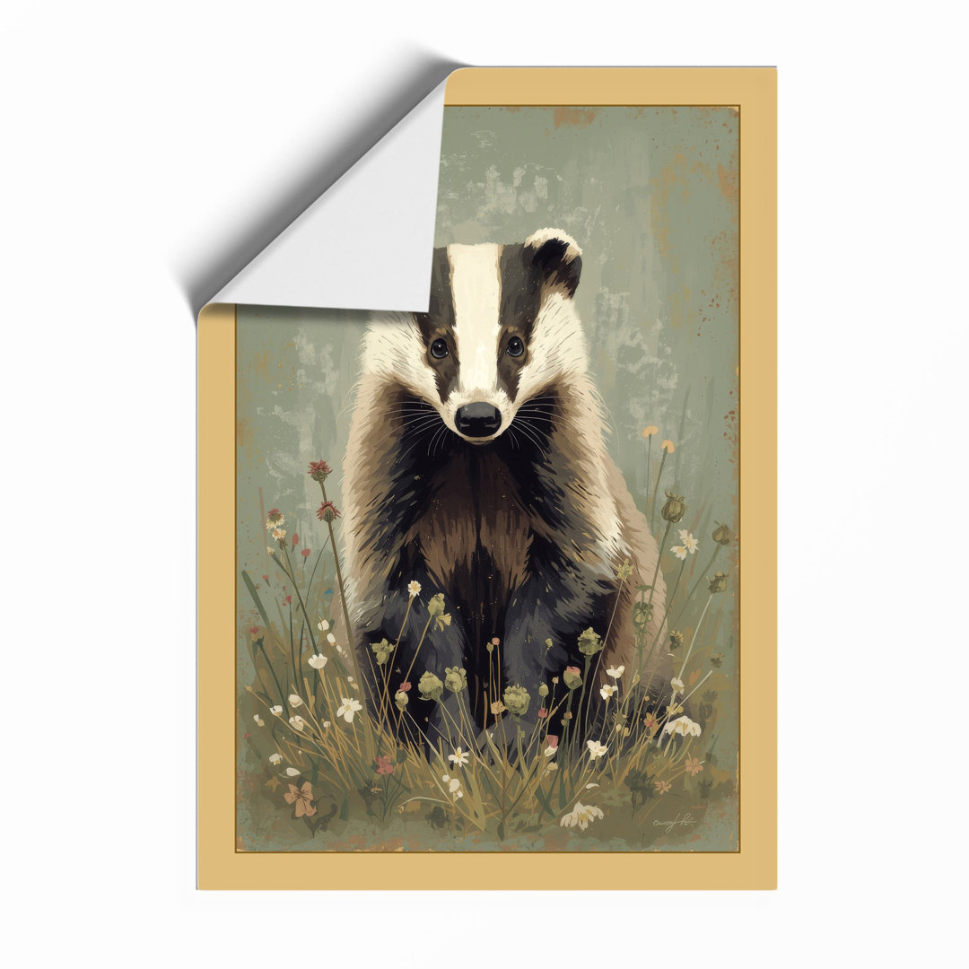 Dignified Badger Boho Framed Art Print