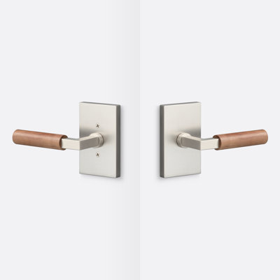 Rosace de passage Levanto, poignée noyer