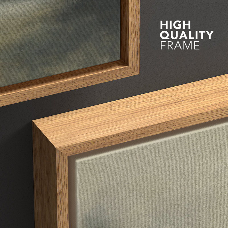 "Misty Forest Lake Landscape Room Decor", H 16 po x l 24 po, Naturel