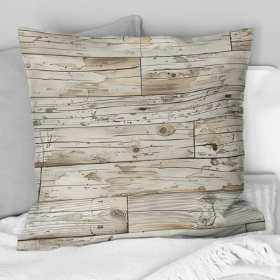 Beige Barn Wood I - Farmhouse Pillow