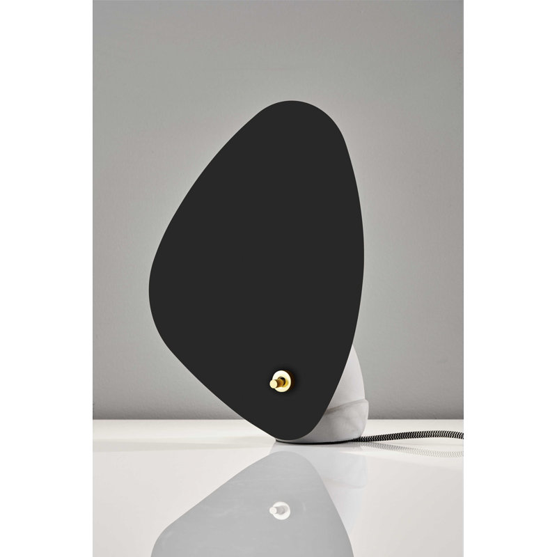 Lampe de table grise 12,75 po Montour, Noir