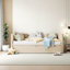 Lit de jour simple rembourré avec couchette-683467018