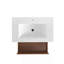Meuble-lavabo mural 30 po à 2 tiroirs, fermeture brun rougeâtre
