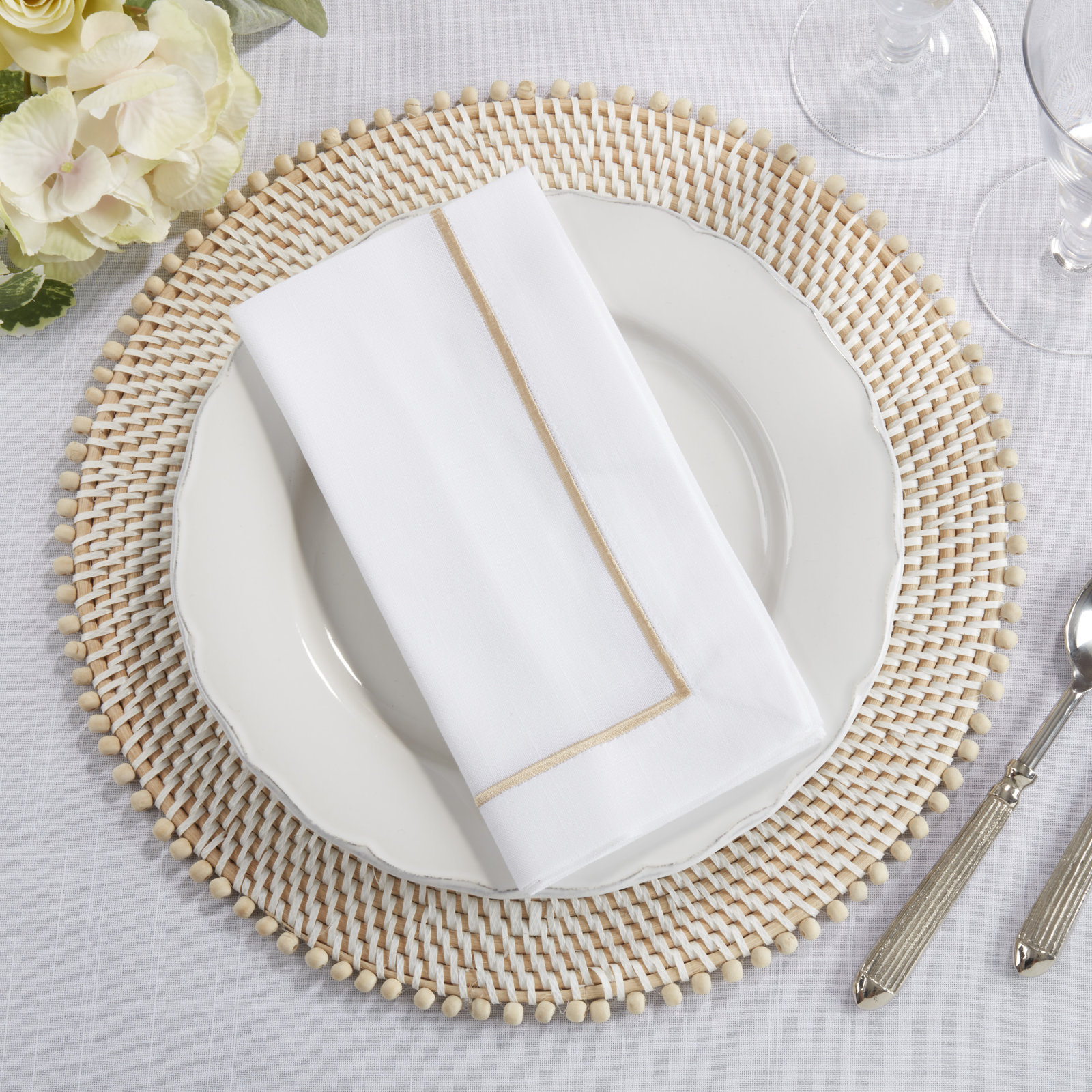 Odelle Reversible Napkin, Golden Champagne