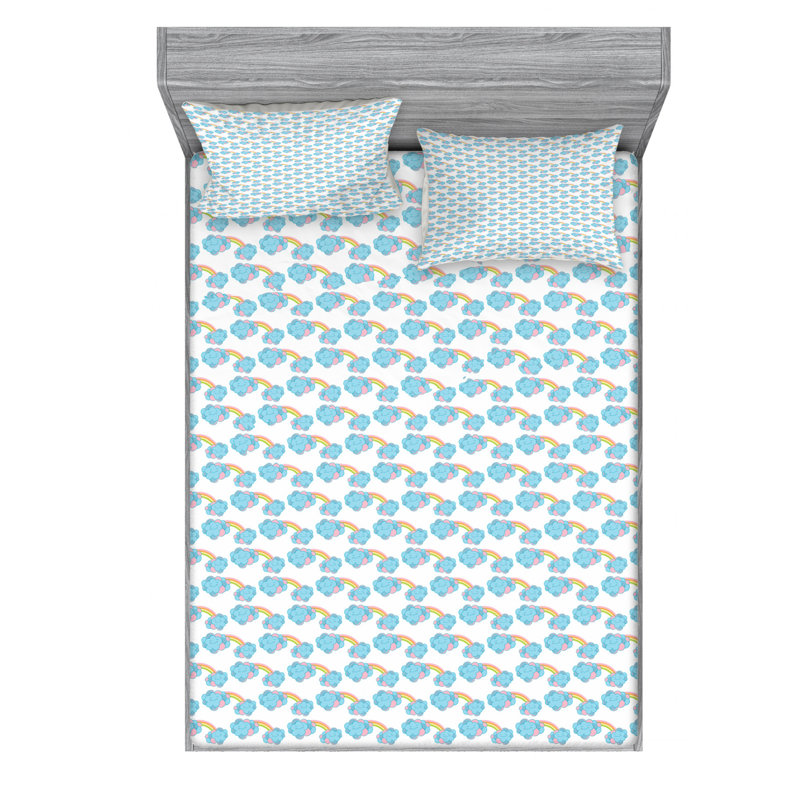 Microfiber Sheet Set, Queen Sheet Set with Fitted Sheet