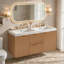 59.3 Inch Double Sink Bathroom Vanity with SMC Resin Top and Painted MDF Cabinet, Wall-Mounted Modern Storage Vanity with Soft Close Doors and Divided Drawers-136891380-136891383