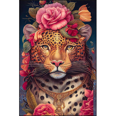 Floral Insect Tiger Patterned Washable Carpet