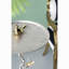 Table d'appoint ronde en aluminium 16,9 x 16,9 x 28 po avec branches argentées et or