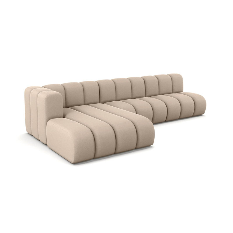 3 Seater Velvet Corner Sectional