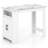  47'' Long Counter Height Table Bar Table Faux Marble Pub Table W/ Cabinet