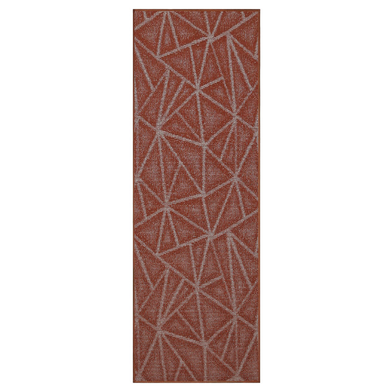 Tapis rouille en nylon tissé à la machine Bowin, Tapis de couloir 4 pi x 18 pi