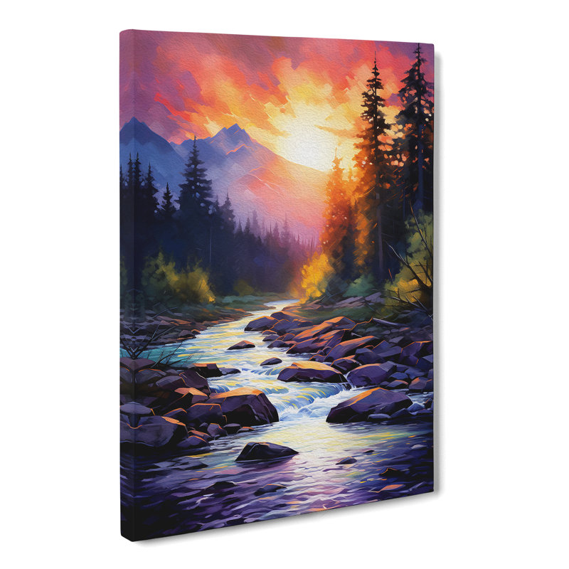 River Impressionism No.2 - Wrapped Canvas, 50cm H x 35cm W x 3cm D
