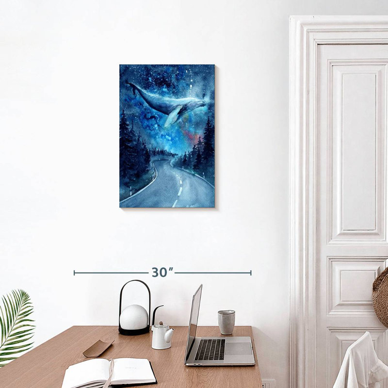Kelan Night Flying Whale, 24" H x 16" W