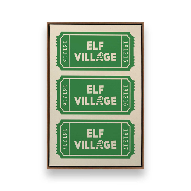 Impression sur toile Jolly, H 12,75 po x l 8,75 po, Noyer