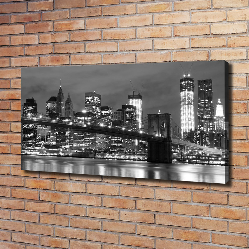 Manhattan New York 1 Piece Wrapped Canvas Wall Art