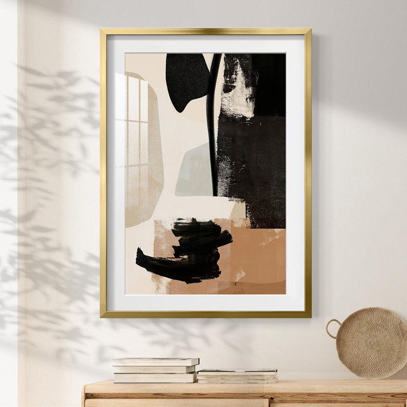 Arrangement sélectif IV - impression encadrée, H 25,5 po x l 17,5 po, Doré