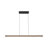 1-Light Walnut Modern Farmhouse Linear Kitchen Island LED Pendant