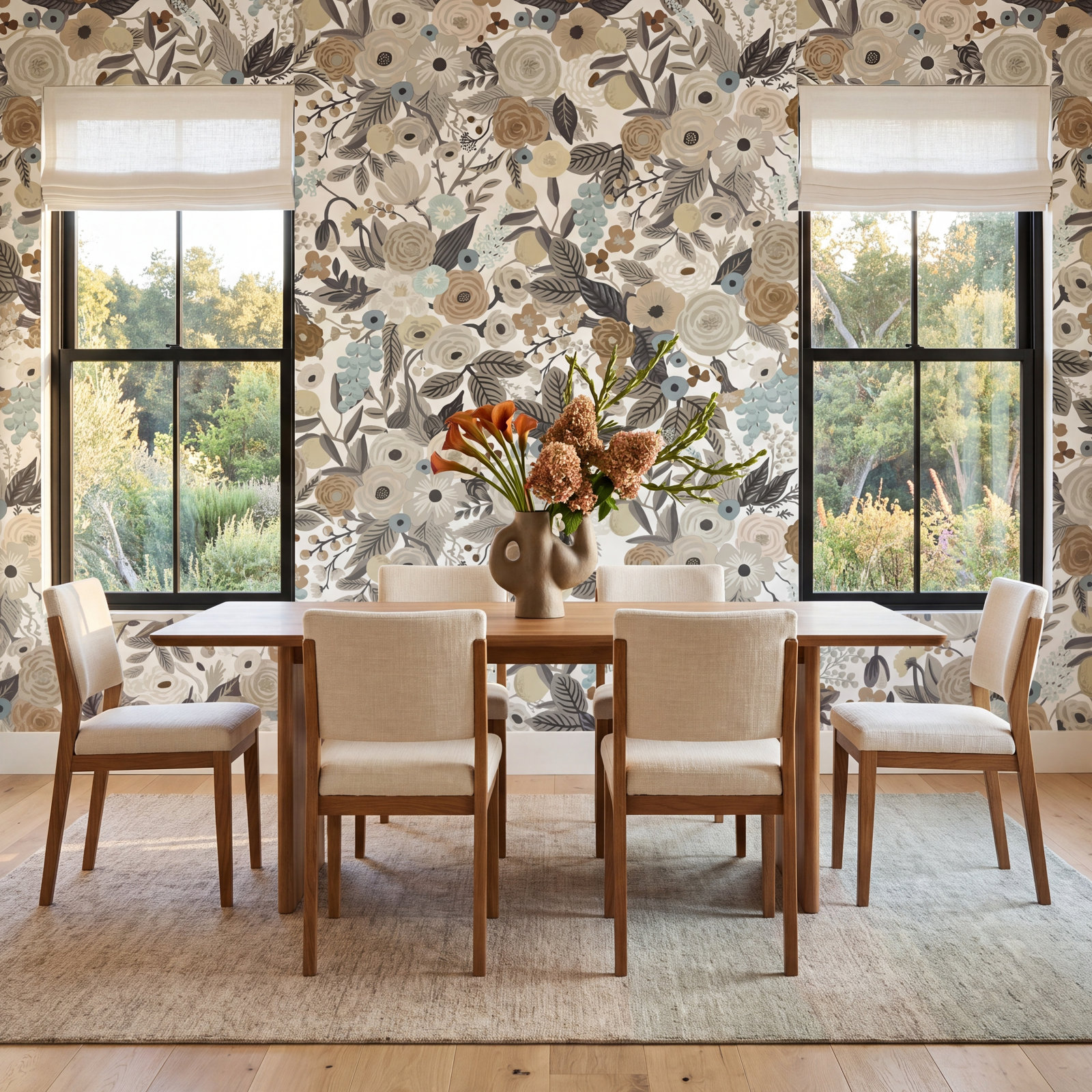 Garden Party Self-Adhesive Wallpaper, Off White