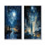 «Shepherds Starlit» dans la nuit - Christianisme, ensemble de 2 reproductions sur toile-642861770-642861775