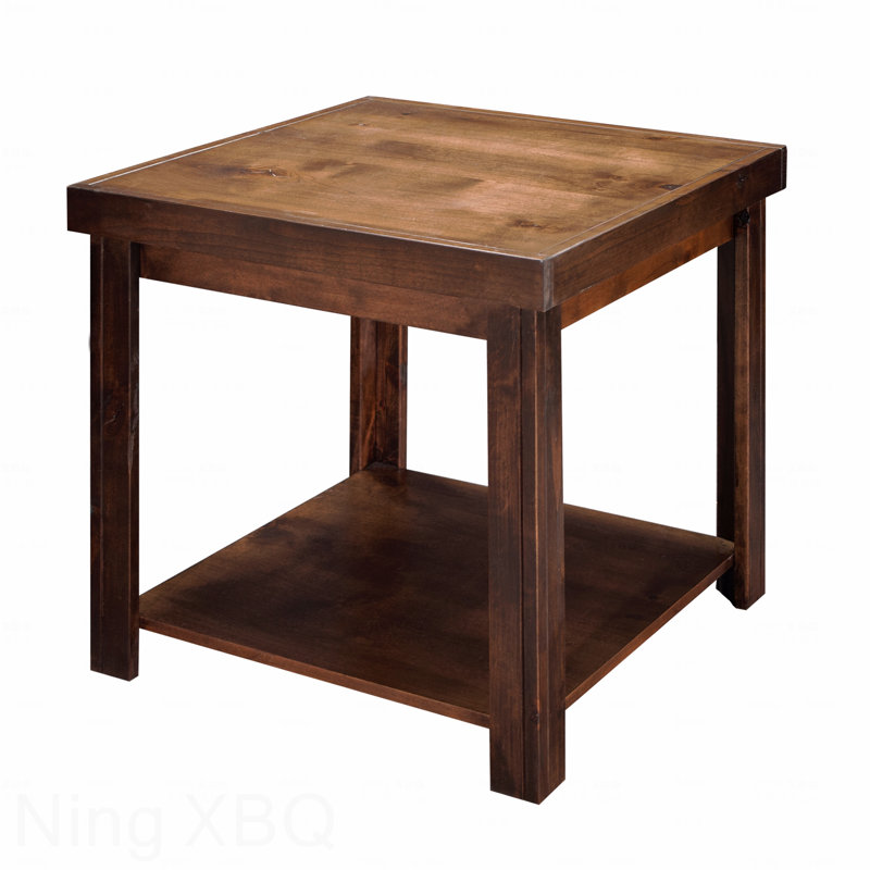 Table d'appoint 24 pouces sans assemblage requis, Brun