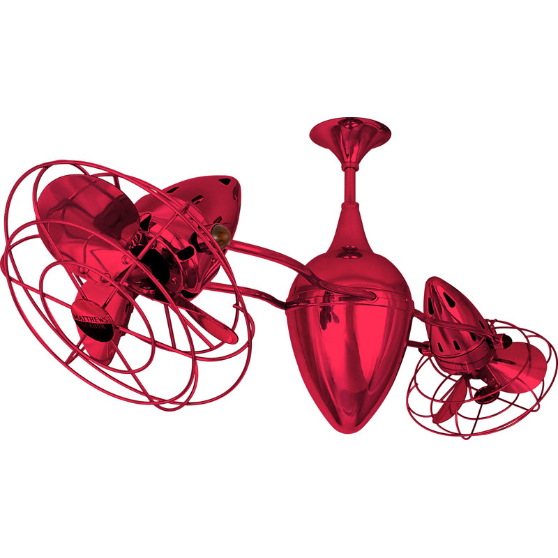 48" Ar Ruthiane 6 Blade Ceiling Fan, Rubi