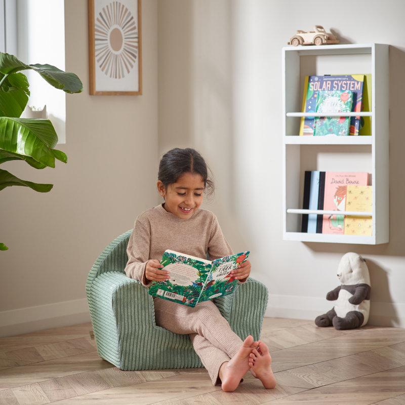 Kids Foam Armchair with Removable Washable Cover | Lightweight Foam Toddler Chair Ages 3-6 | Reading & Playroom Furniture
