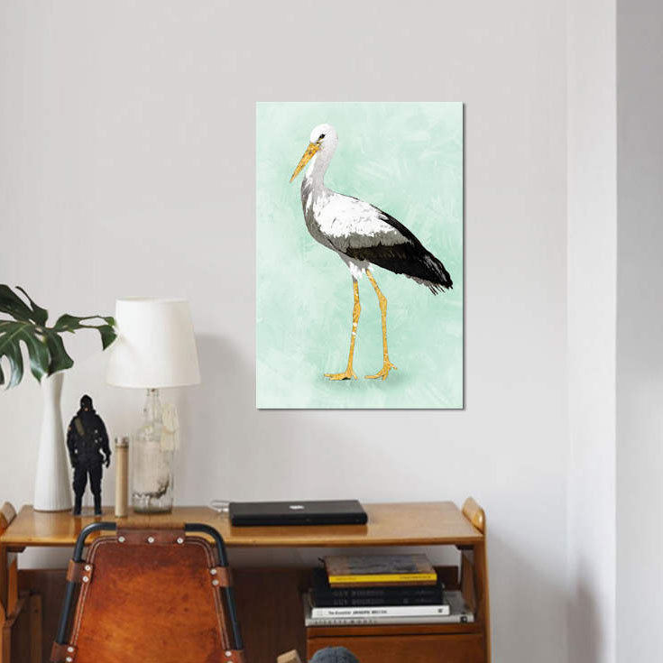 «Seashore Bird II» par PI Studio - impression sur toile tendue, H 12 po x l 8 po x P 0,75 po, Pas de tapis, Toile tendue
