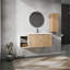 Meuble-lavabo mural 48 po avec lavabo et armoire latérale, portes à fermeture en douceur 48 po