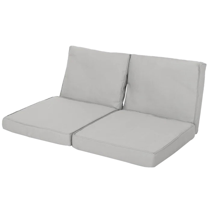Outdoor Deep Seat Cushion Set Of 2 – 22”x22”x3.55” Patio Chair Cushions With Ties, All-weather Back & Seat Cushions For Porch And Garden