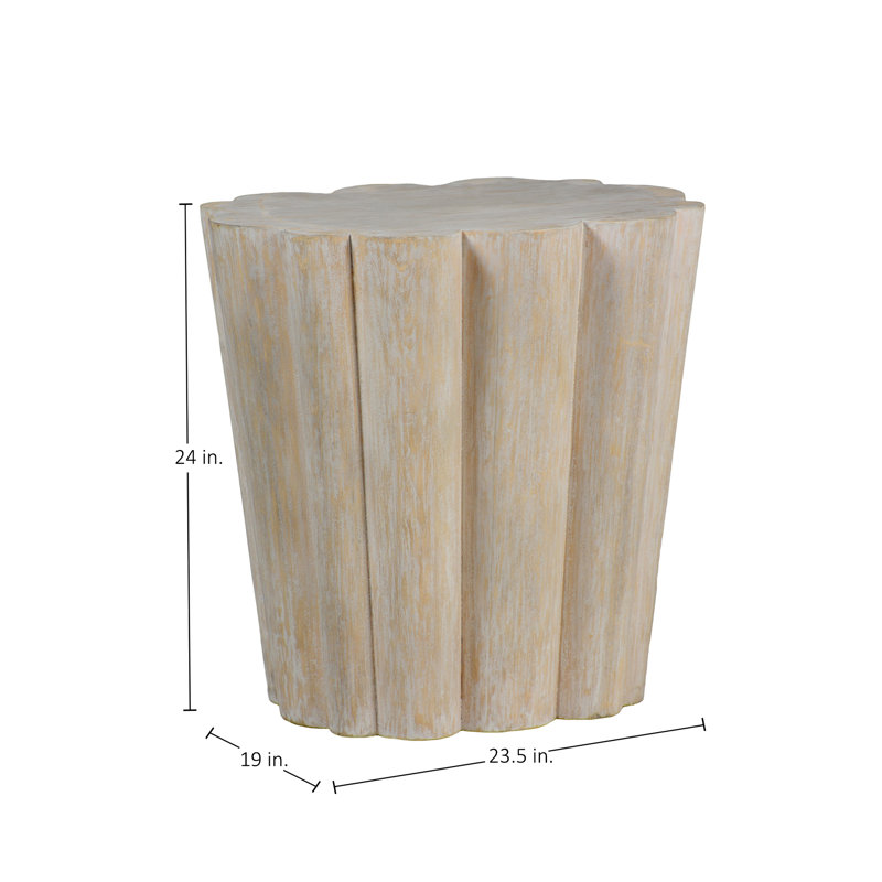 Bree Block Resin End Table