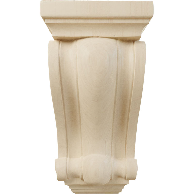 Corbeau en bois Cole Pilaster, Hévéa, H 14 po x l 7,5 po x P 4,5 po