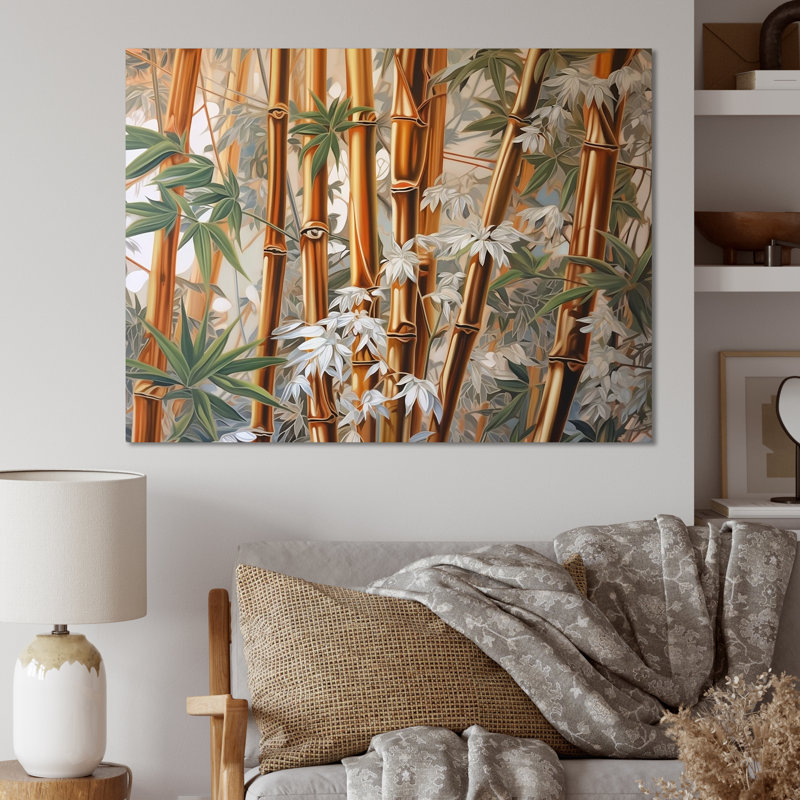 Bamboo Minimalm Beauty sur toile, H 12 po x l 20 po x P 1 po, Toile tendue