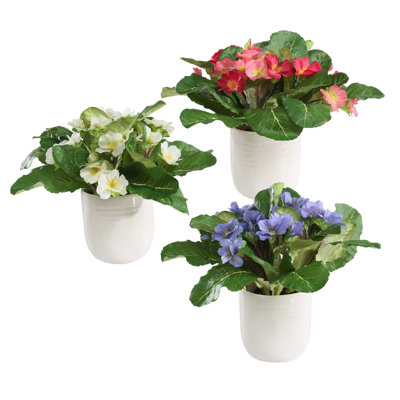 Uttermost Trilogy Primrose Accents In Vases Set/3
