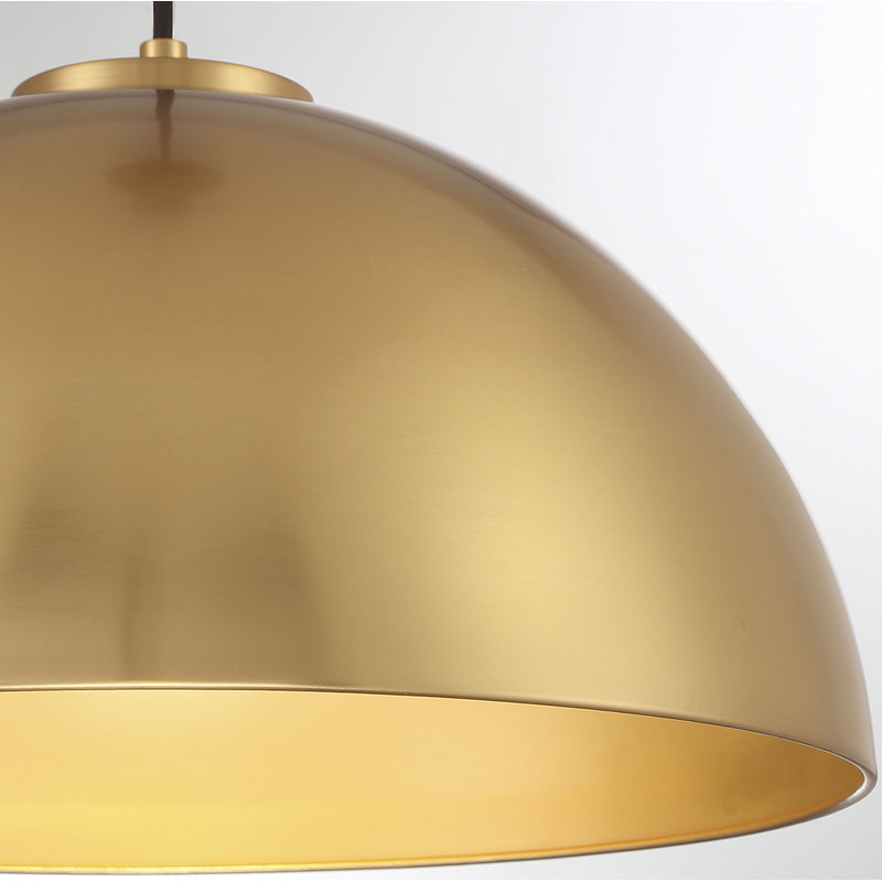 Plafonnier 1 lumière Darrah en laiton naturel, Laiton naturel