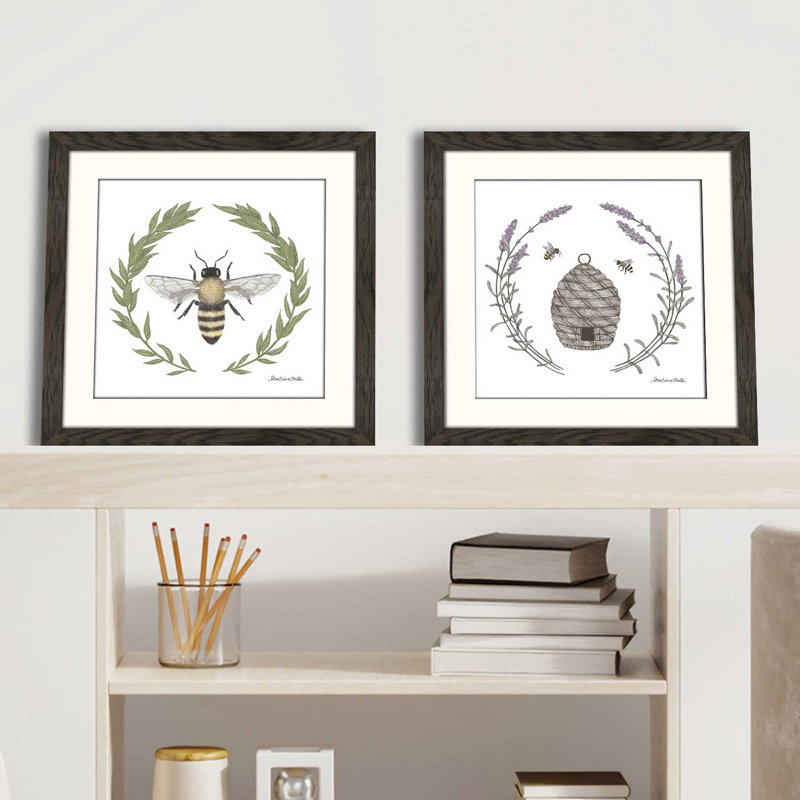 Sara Zieve Miller «Happy to Bee Home I», impression sous verre