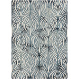 Belladonna Hand Tufted Wool Geometric Area Rug in Blue/Beige