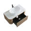 Meuble-lavabo incurvé d'inspiration naturelle avec rangement à fermeture douce et porte-serviettes-908503211