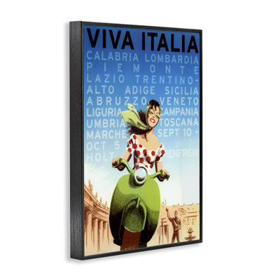 Vintage Italy Travel Ad Framed Giclee, design by Marcus Jules
