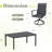 6-Person Rectangular Patio Dining Set With 360° Swivel PVC-coated polyester Chairs-954204432